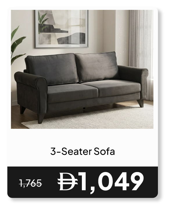 RSU26-SD-3-Seater Sofa - DG