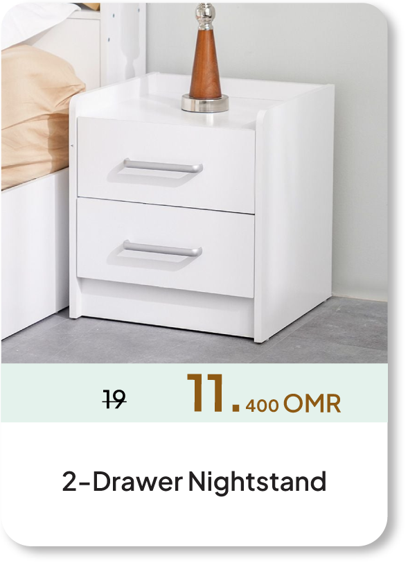 NASO26-SD-2-Drawer Nightstand