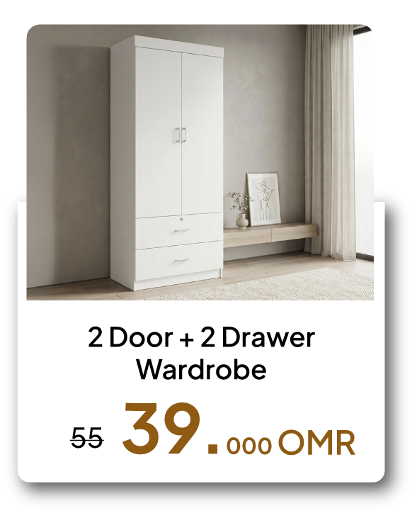 BARO26-SD-2 Door+ 2 Drawer Wardrobe