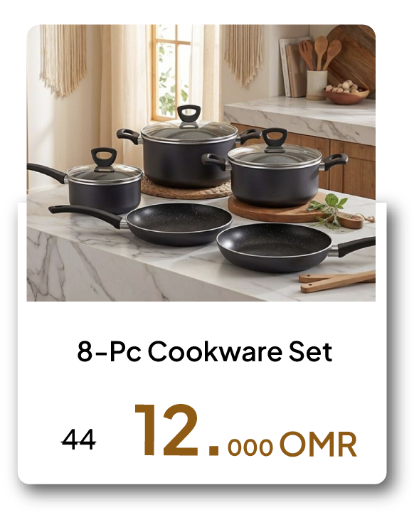 BARO26-C&C-8-Pc Cookware Set