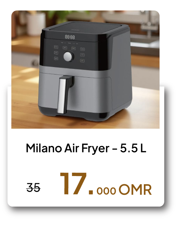 BARO26-C&C-Milano Air Fryer - 5.5 L