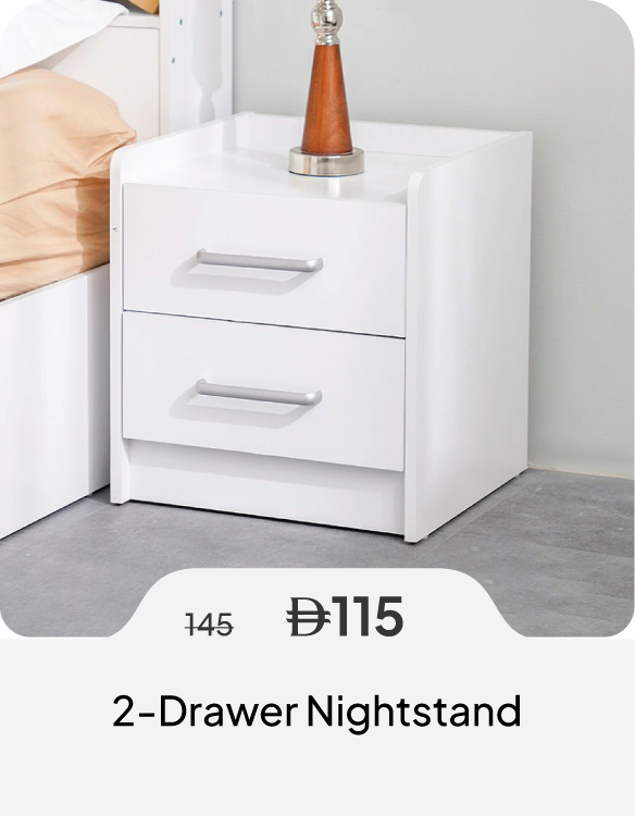 SSSU26-SD-2-Drawer Nightstand