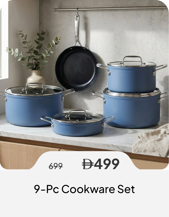 SSSU26-SD-9-Pc Cookware Set Crystal