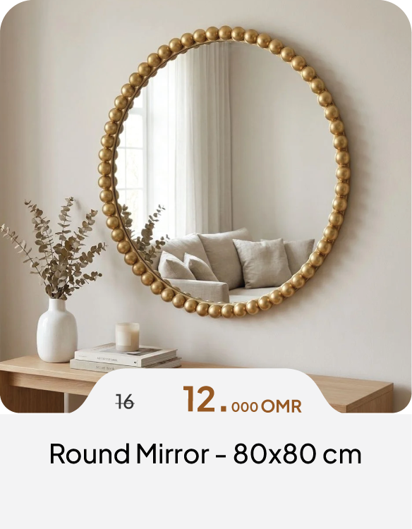 BAHO26-C&C-Round Mirror - 80x80 cm