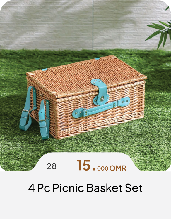 BAHO26-C&C-4 Pc Picnic Basket Set 