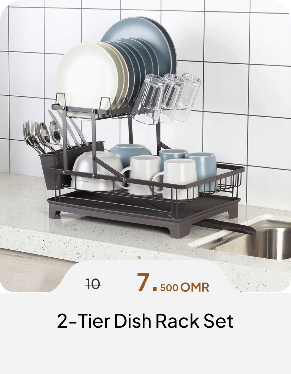 BAHO26-C&C-2-Tier Dish Rack Set