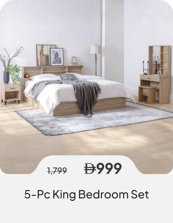 HFU26-SD-5-Pc King Bedroom Set
