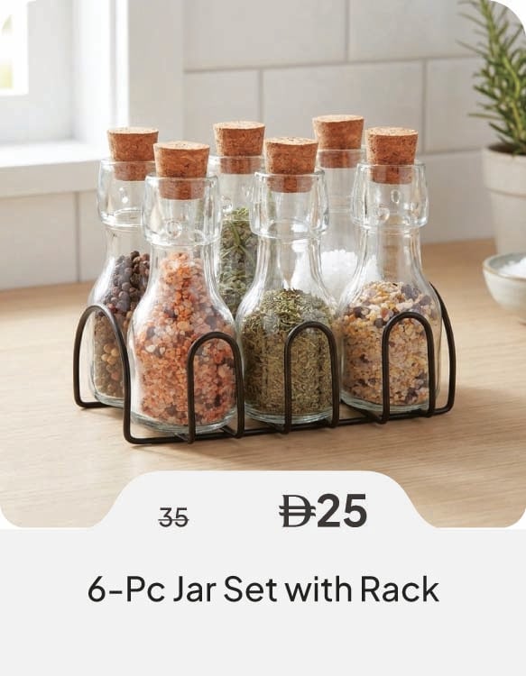 HFU26-SD-6-Pc Jar Set with Rack