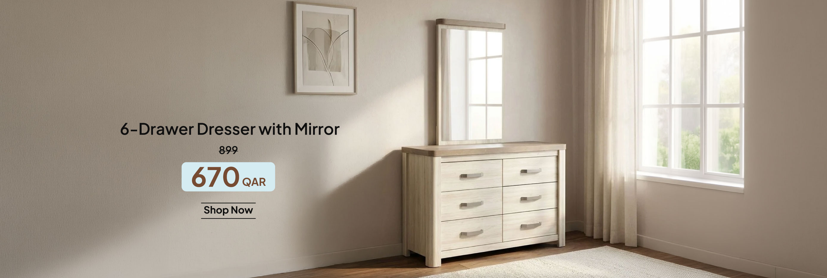 SOQ26-BRA-CBS- 6-Drawer Dresser