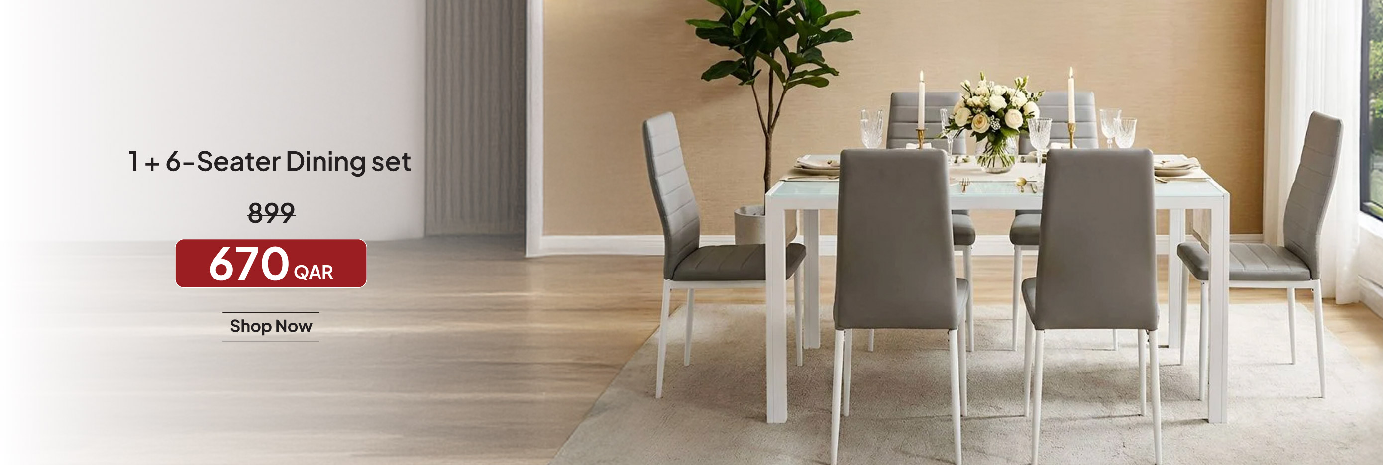 SOQ26-DR-CBJ-1 + 6-S Dining Set