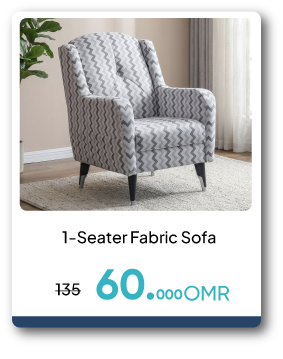 NSSO26-SD- 1-Seater Fabric Sofa 
