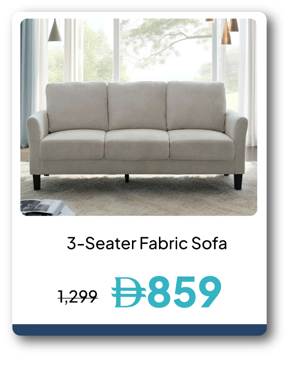 SRSU26-SD-3-Seater Fabric Sofa