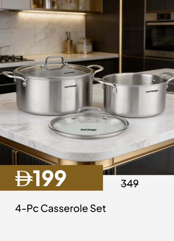 GESU26-SDC-4-Pc Casserole Set