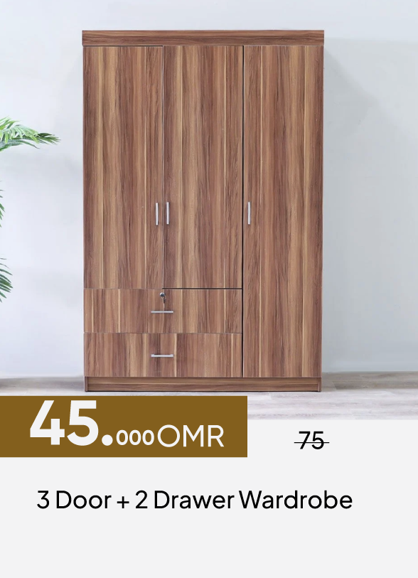 GESO26-SD-3 Door+ 2 Drawer Wardrobe