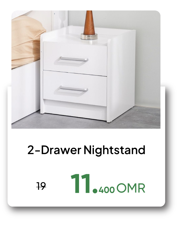 BAAO26-SD-2-Drawer Nightstand