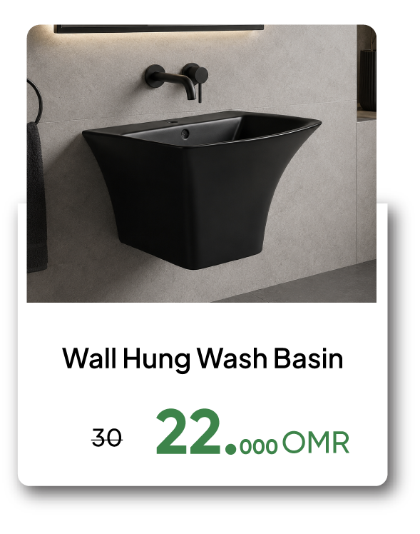 BAAO26-C&C-Wall Hung Wash Basin