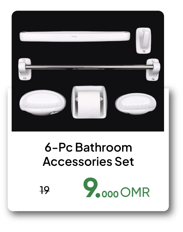 BAAO26-C&C-6-Pc Bathroom Acc Set
