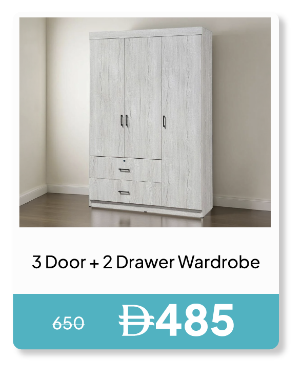 PWSU26-SDJ-3 D + 2 D Wardrobe