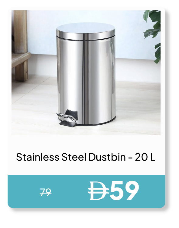 PWSU26-SDJ-SS Steel Dustbin - 20 L 
