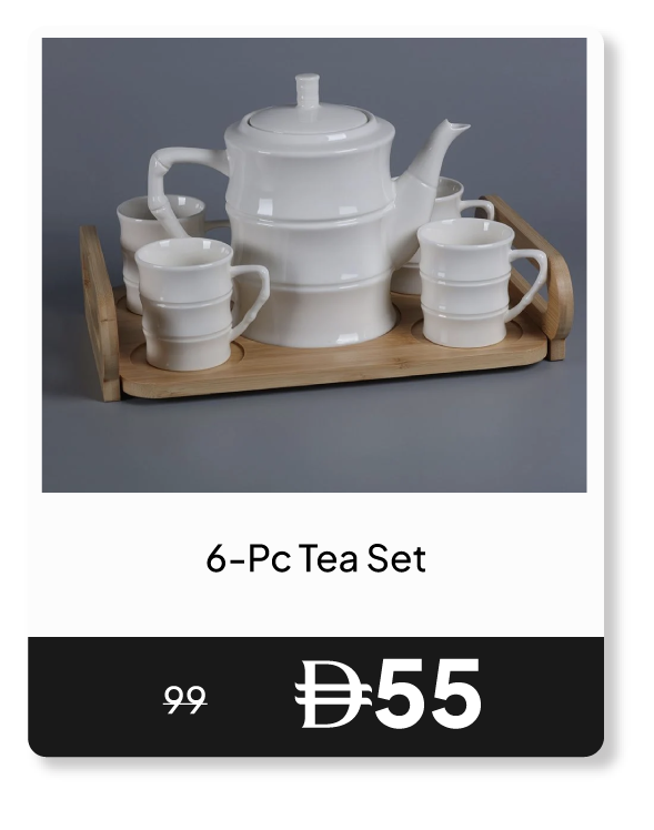 RSU26-SD-6-Pc Tea Set