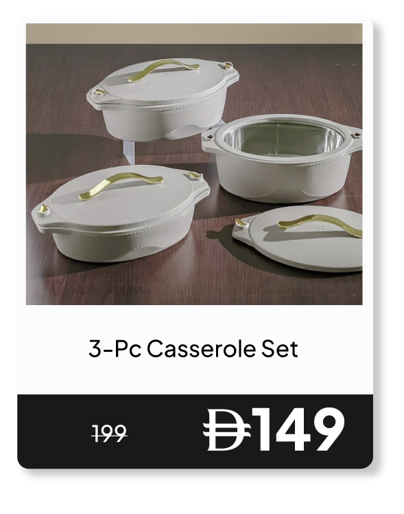 RSU26-SD-3-Pc Casserole Set 
