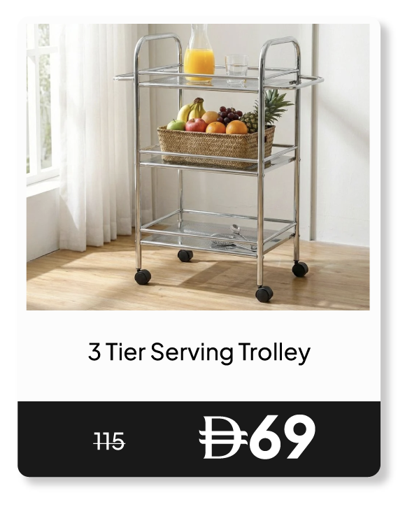 RSU26-SD-3 Tier Serving Trolley