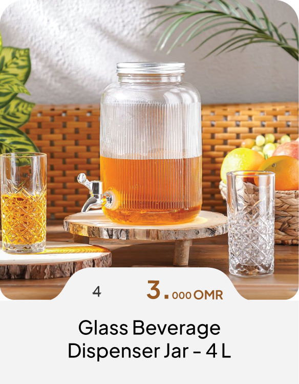 DABO26-C&C-Glass Dispenser Jar - 4L