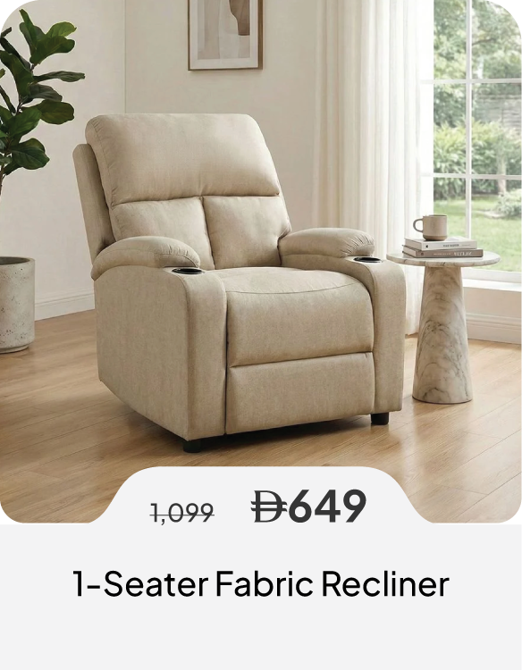 SSSU26-SD-1-Seater Fabric Recliner