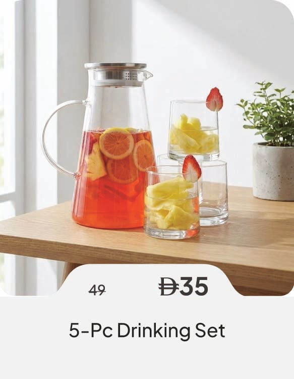 HFU26-SD-5-Pc Drinking Set