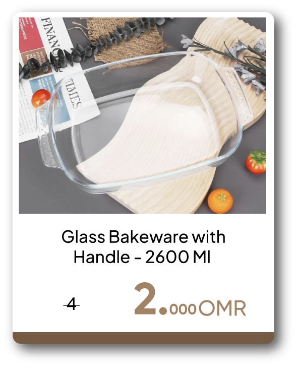 PRO26-C&C-Glass Bakeware W Handle