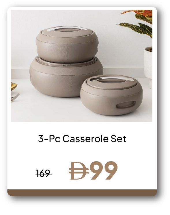 PRU26-SD-C&C-3-Pc Casserole Set
