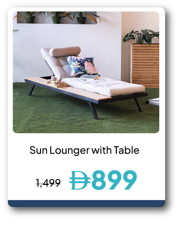 PWU26-SD-C&C-Sun Lounger with Table