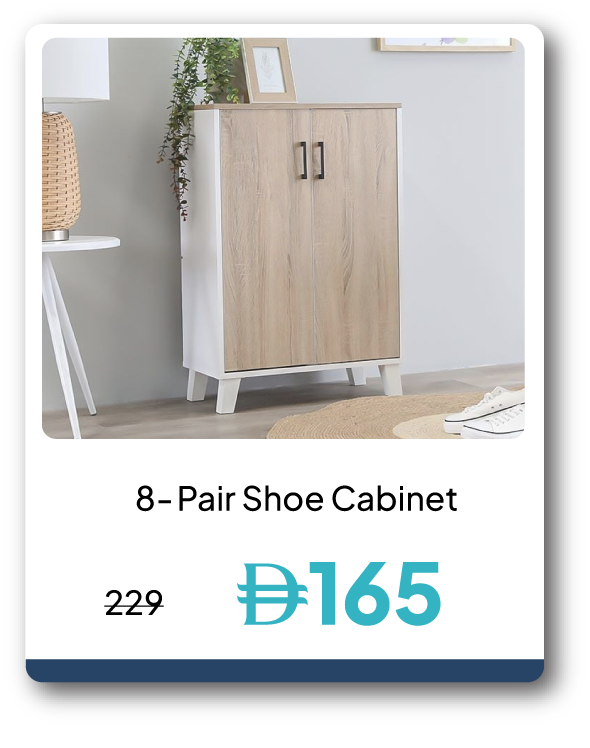 PWU26-SD-8-Pair Shoe Cabinet