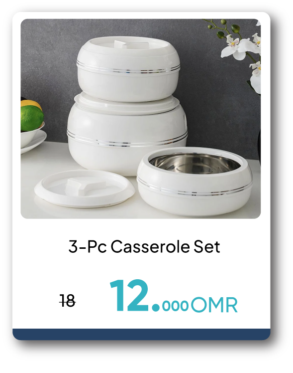 NSSO26-SD- 3-Pc Casserole Set