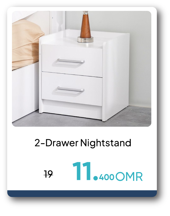 NSSO26-SD-2-Drawer Nightstand