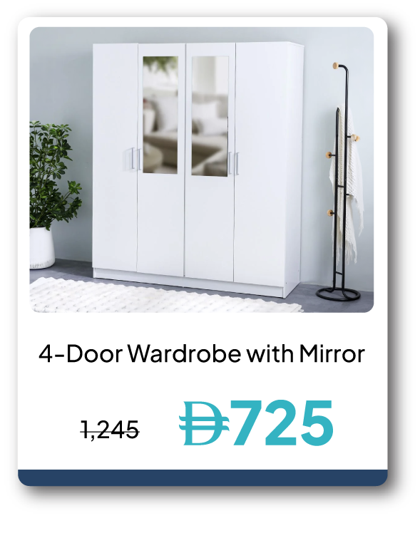 SRSU26-SD-4-D Wardrobe with Mirror