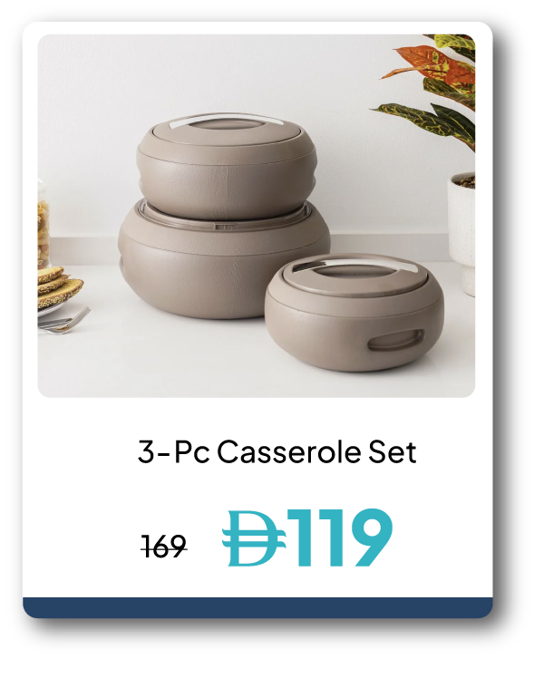 SRSU26-SD- 3-Pc Casserole Set