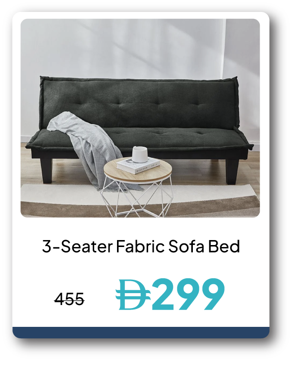 PWU26A-SD-3-Seater Fabric Sofa Bed