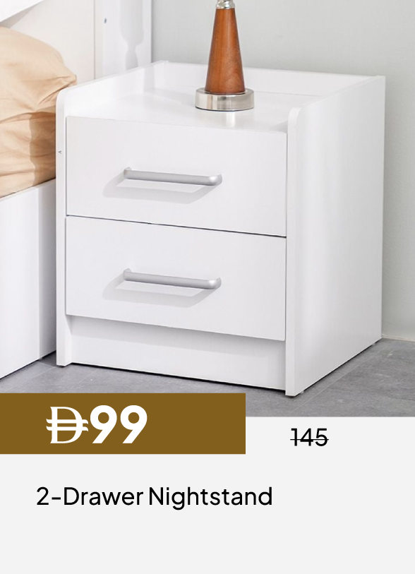 GESU26A-SDF-2-Drawer Nightstand