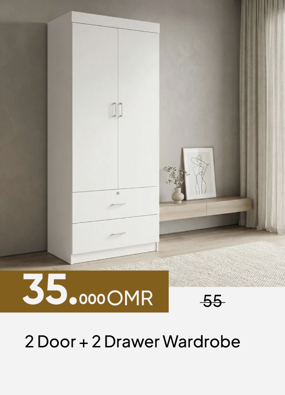 GESO26-SD-2 Door+ 2 Drawer Wardrobe