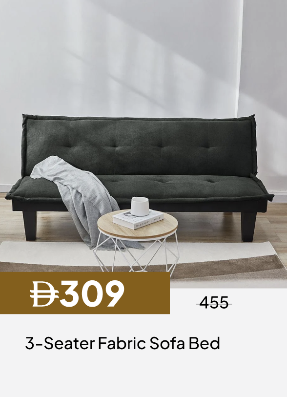 GESU26-SD-3-Seater Fabric Sofa Bed