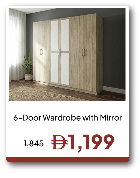 EHU26-SD-6-D Wardrobe with Mirror