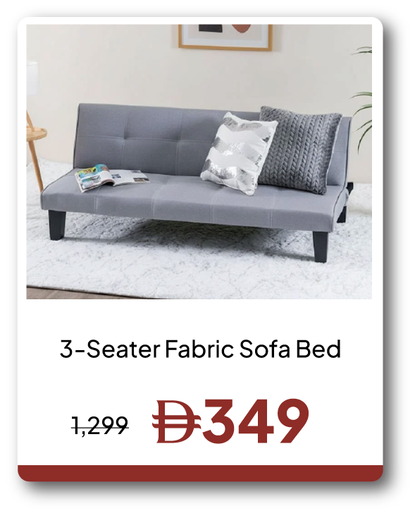 EHU26-SD-3-Seater Fabric Sofa Bed