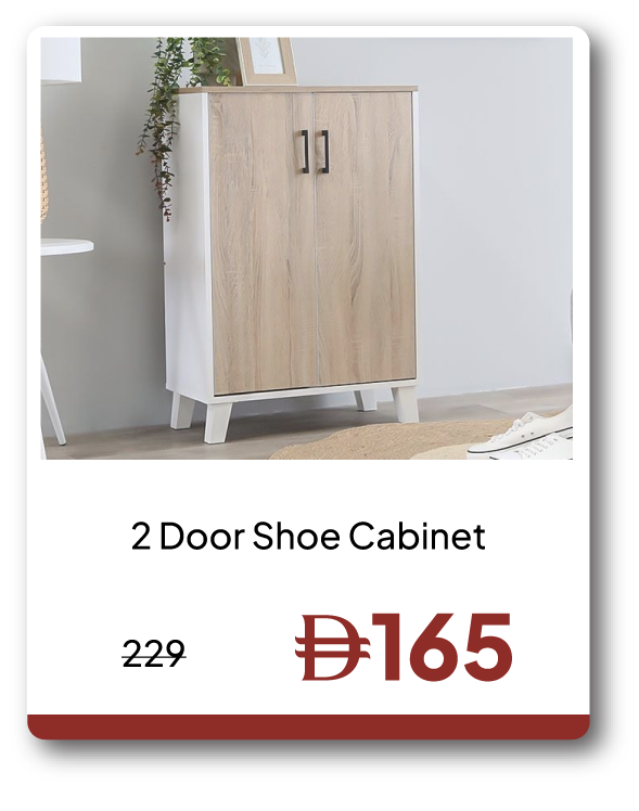 EHU26-SD-2 Door Shoe Cabinet