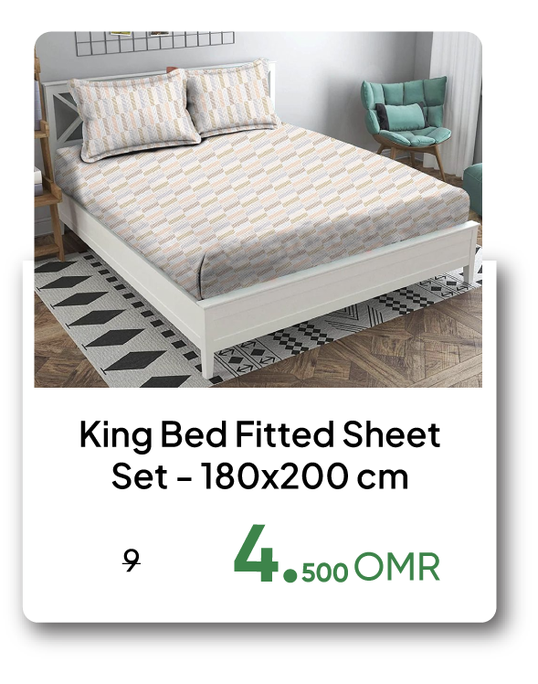 BAAO26-C&C-King Bed Fitted Sheet S