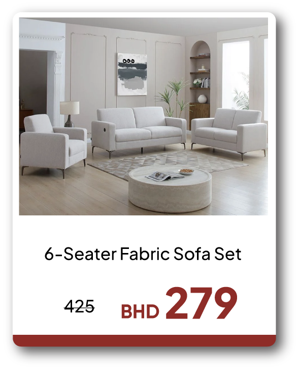 EHB26-SD-6-Seater Fabric Sofa Set 