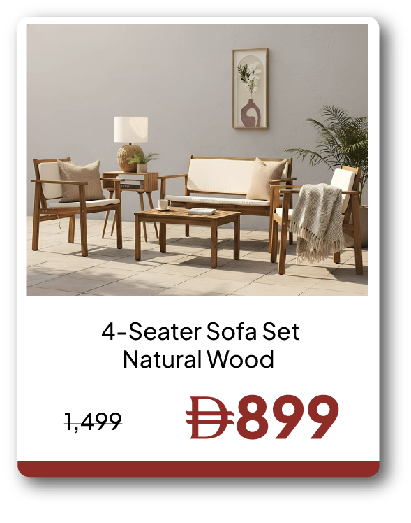 EHU26-SD-4-S Sofa Set - NaturalWood