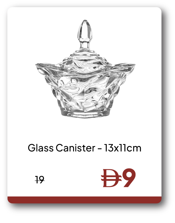EHU26-SD-Glass Canister - 13x11cm