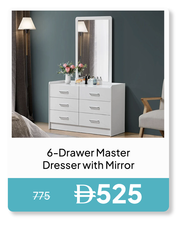 PWSU26-SDJ-6-Drawer Master Dresser
