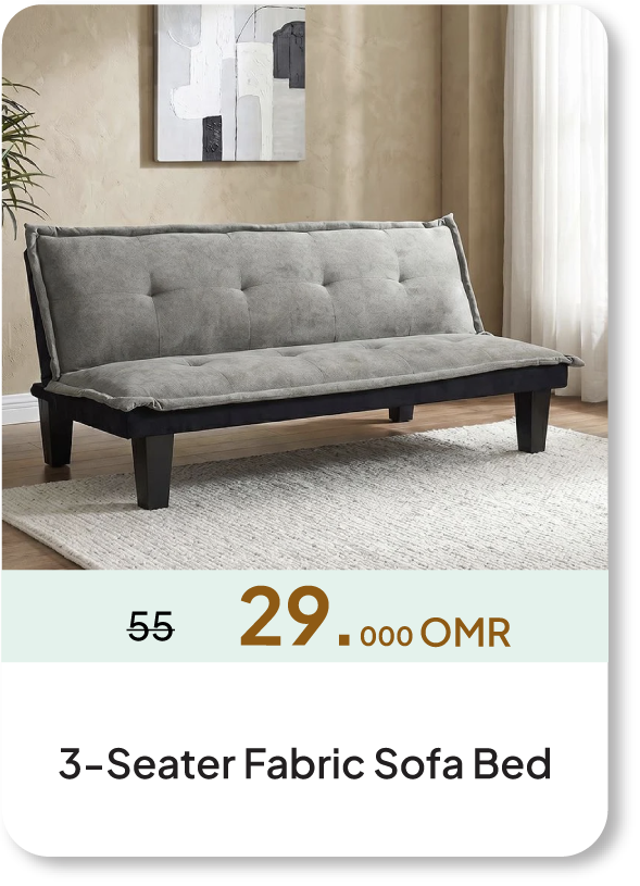 NASO26-SD-3-Seater Fabric Sofa Bed